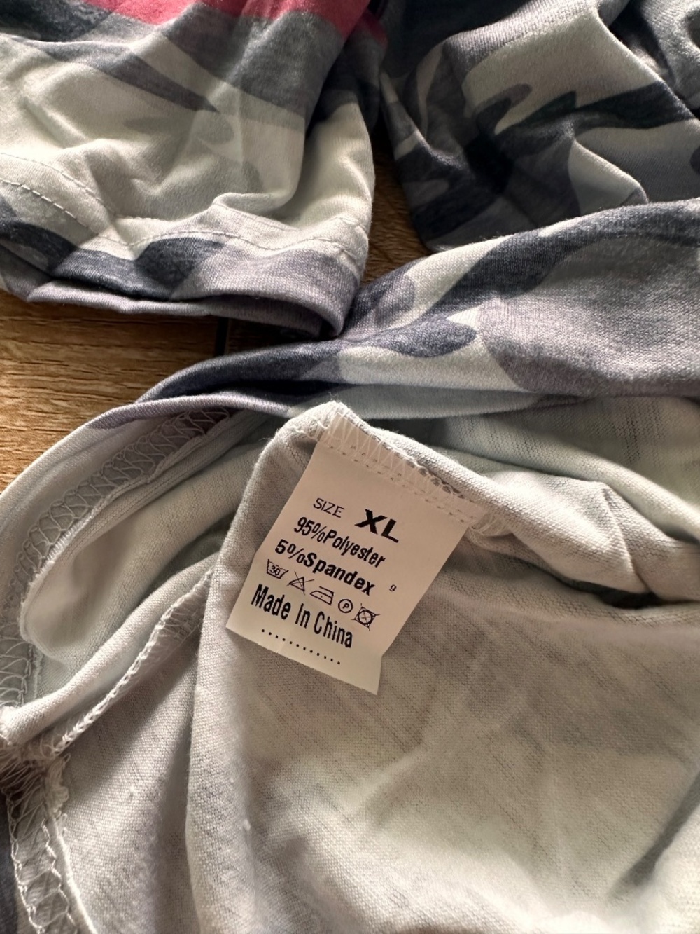 Grey Camo Pink Stripe Tee - Picture 5 of 5
